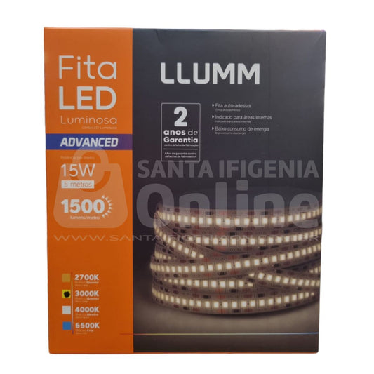 Fita Led Advanced 05 Metros 15W/M 3000K 12V 240 Led/M Ip20