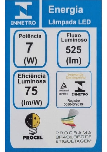 Lampada Led Par20 7W 525 Lúmens E27 Branco Frio 6500K Bivolt Llum Bronzearte