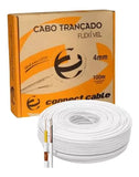 Cable Coaxial Bipolar Cftv Full Hd 75 Ohms 4Mm Pvc 80% 100Mts Cable De Conexion Blanco