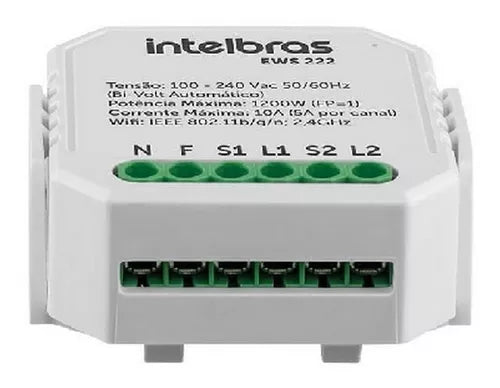 Interruptor Controlador De Cargas Izy Wifi 2/2 Ews 222 - Intelbras - Intelbras -