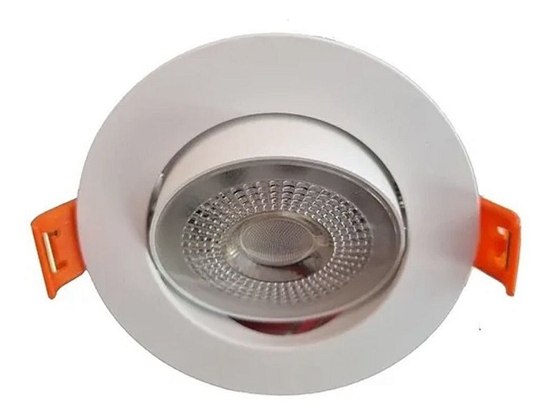 Spot Easy Led Embutir Redondo 630 Lúmens 7w Bivolt 8,5 cm Branco Llum Bronzearte