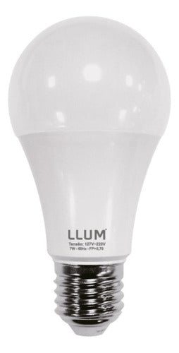 Lampada Led Bulbo E27 560 Lumens 6500K Branco Frio 7W Bivolt 200° Llum Bronzearte