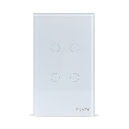 Ekaza Interruptor Inteligente Touch 2.5D Wifi+Ble, 4 Botoes, Compativel Com Google Home E Alexa - T307-4 Cor