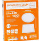 Painel Slim Led Embutir Redondo 1400 Lumens 18W Bivolt 22,5 Cm Branco Llum Bronzearte