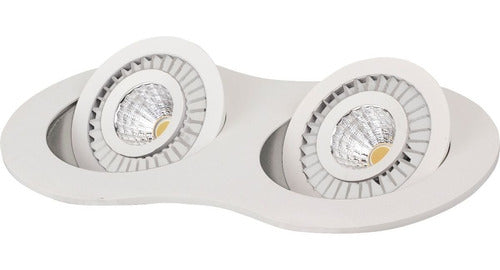 Architect Embutir Duas Luzes 1180 Lumens 4200K Branco Neutro 16W Branco Bivolt Llum Bronzearte