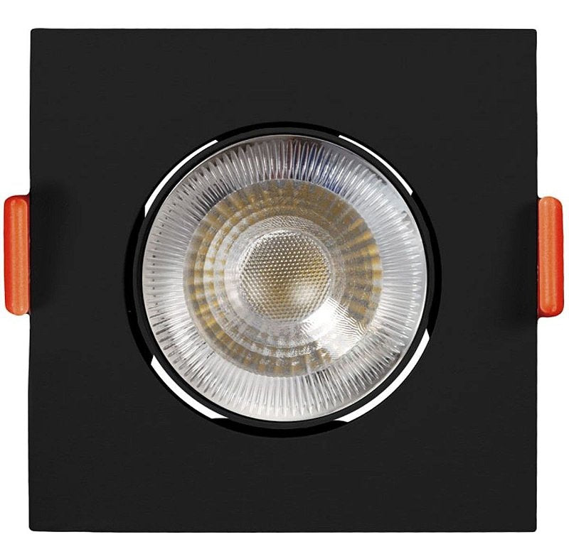 Spot Easy Led Embutir Quadrado 450 Lumens 5W Bivolt 8,5Cm Preto Llum Bronzearte