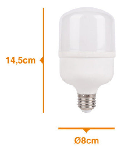 Lampada Led High Power T80 E27 1600 Lúmens 6500K Branco Frio 20W Bivolt  200° Llum Bronzearte