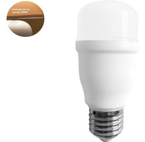 Lampada Led Mini Bulbo T45 E27 803 Lumens 3000K Branco Quente 9W Bivolt 180° Llum Bronzearte