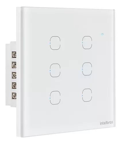 Interruptor Inteligente Izy Smart Wifi Touch 6 Teclas Ews 1006 Branco- Intelbras