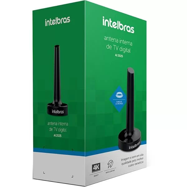 Antena De Tv Interna Uhf/Hdtv Ai 2025 - Intelbras - Intelbras - Comunicacao