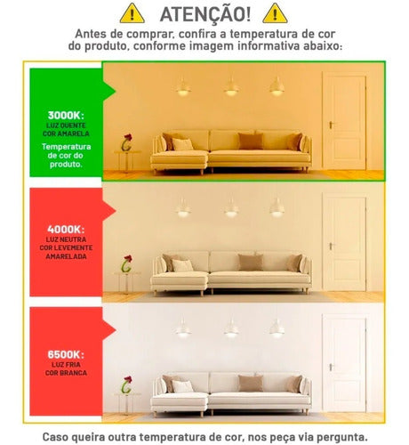 Spot Easy Led Embutir Quadrado 3W Bivolt Branco Llum Bronzearte