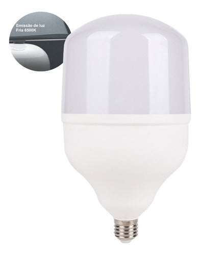 Lampada Led High Power T120 E27 4000 Lúmens 6500K Branco Frio 50W Bivolt 220° Llum Bronzearte