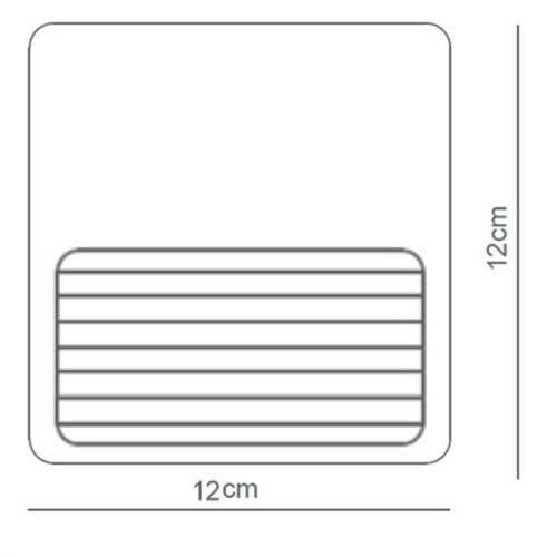 Balizador Pared Confort Sobrepor Quadrado Blanco 3W 3000K Bivolt Llum Bronzearte Se0034