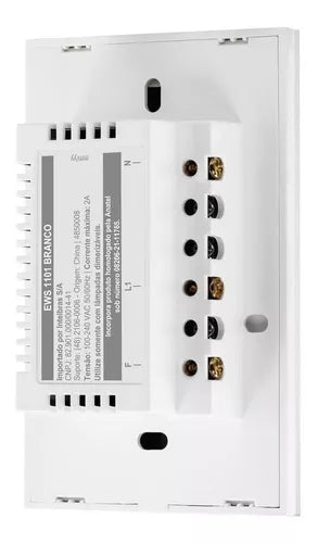 Interruptor Intelig Dimmer Izy Smart Touch 1 Tecla Ews 1001 Branco - Intelbras -