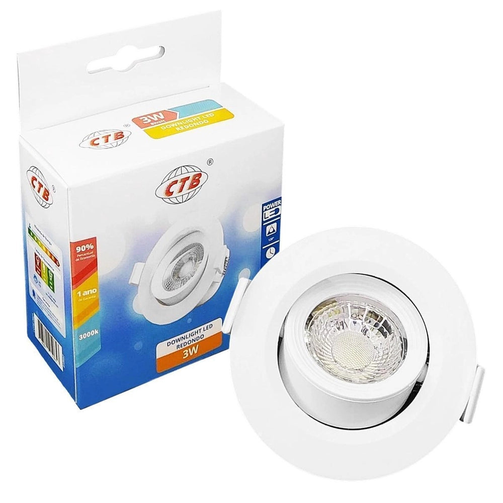 Foco empotrable Led Blds-3Cs Bq(Cob)(Redondo)