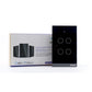 Ekaza Interruptor Inteligente Touch 4X2 2.5D Wifi 4 Botoes- T307-4 Cor Preto