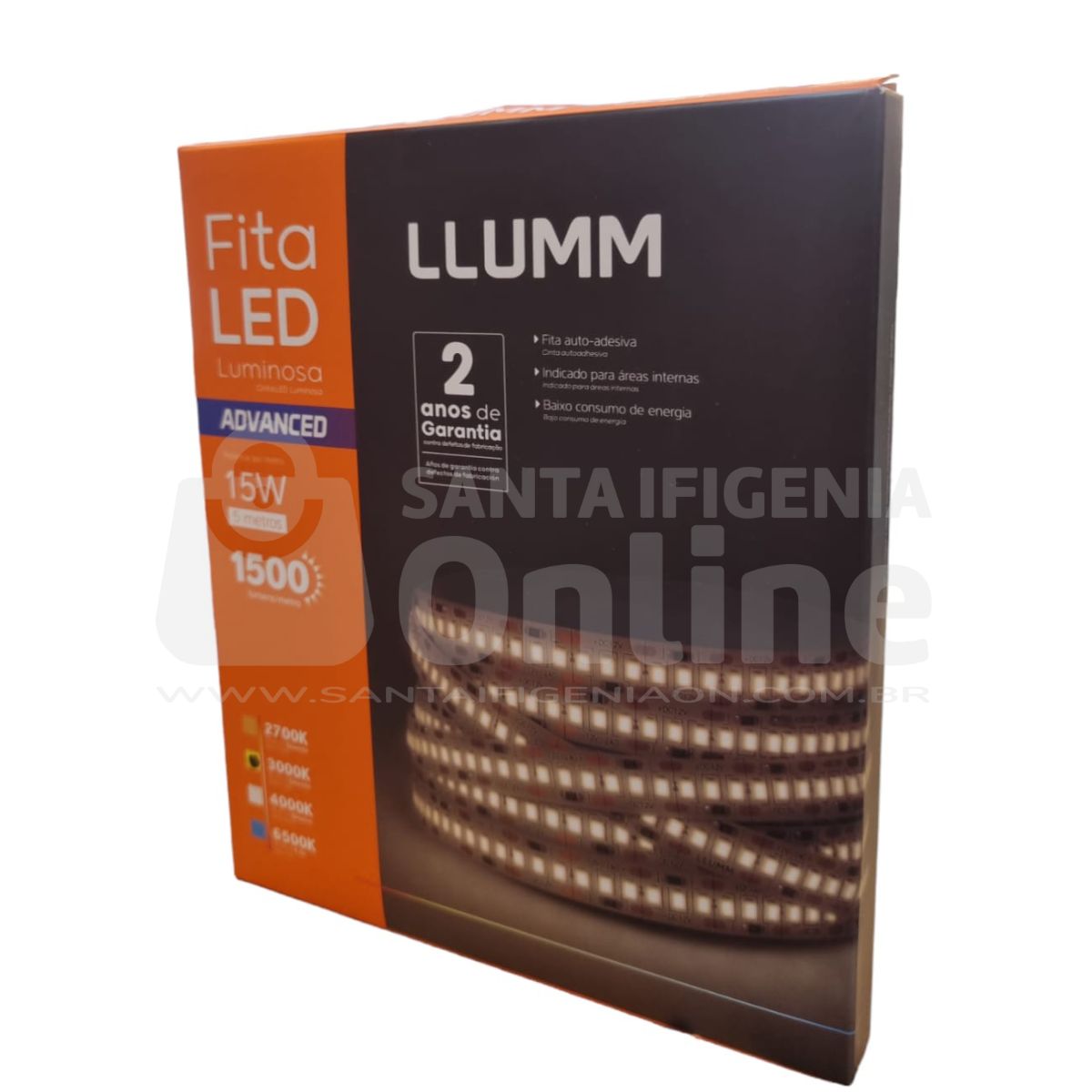 Fita Led Advanced 05 Metros 15W/M 3000K 12V 240 Led/M Ip20