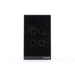 Ekaza Interruptor Inteligente Touch 4X2 2.5D Wifi 4 Botoes- T307-4 Cor Preto