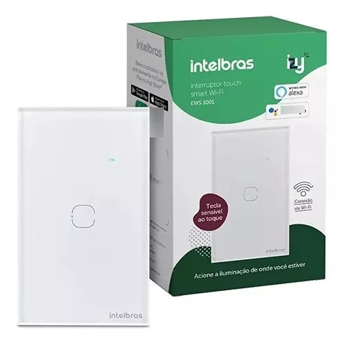 Interruptor Inteligente Izy Smart Wifi Touch 1 Tecla Ews 1001 Branco - Intelbras